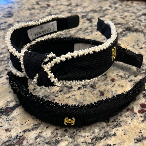Accessories | Chanel Headband With Box Bag | Poshmark